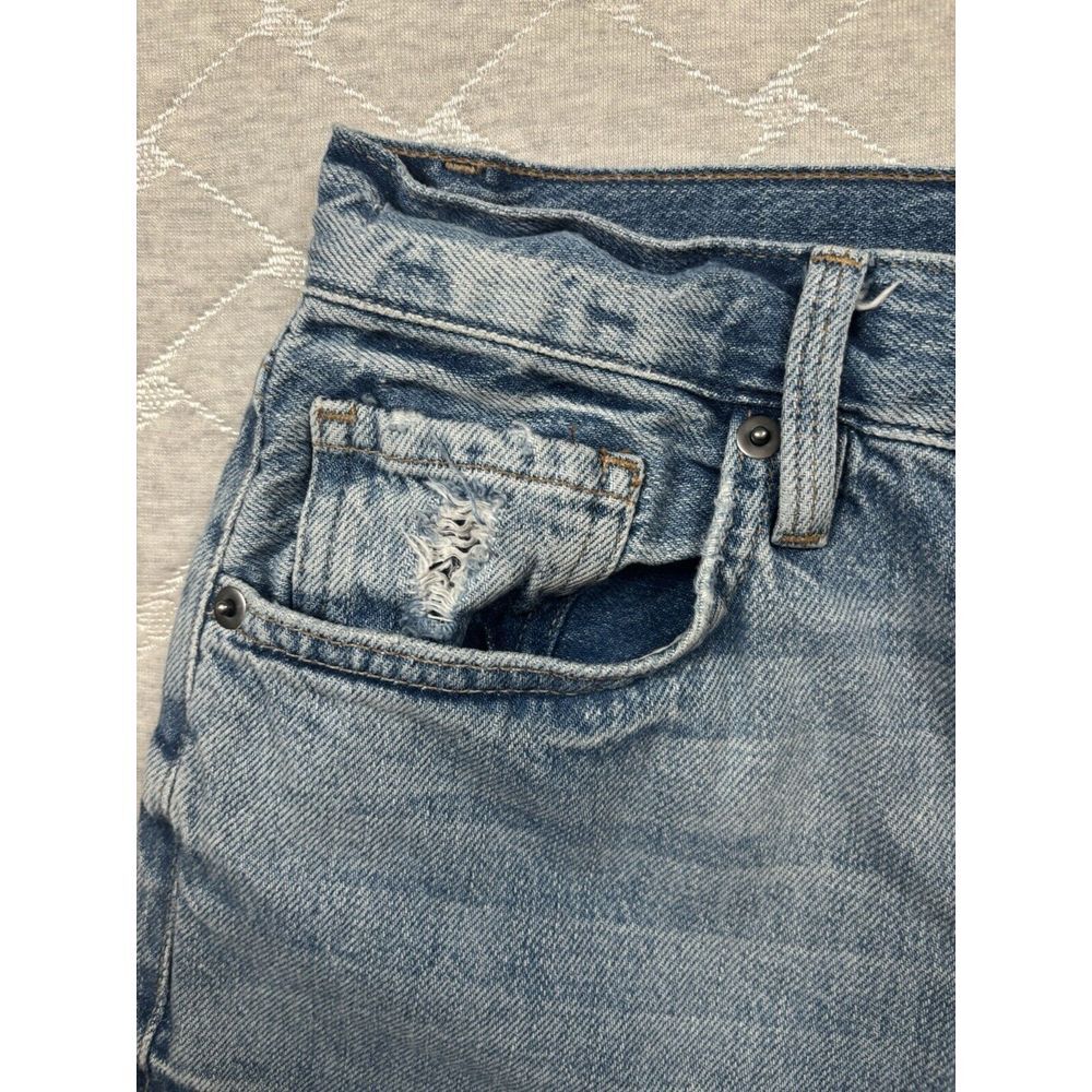 Frame Jeans Womens 27‎ Blue Le Original Distressed Light Wash 90s Y2K Straight - Picture 4 of 12